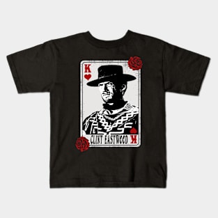 Vintage Card Clint Eastwood Kids T-Shirt